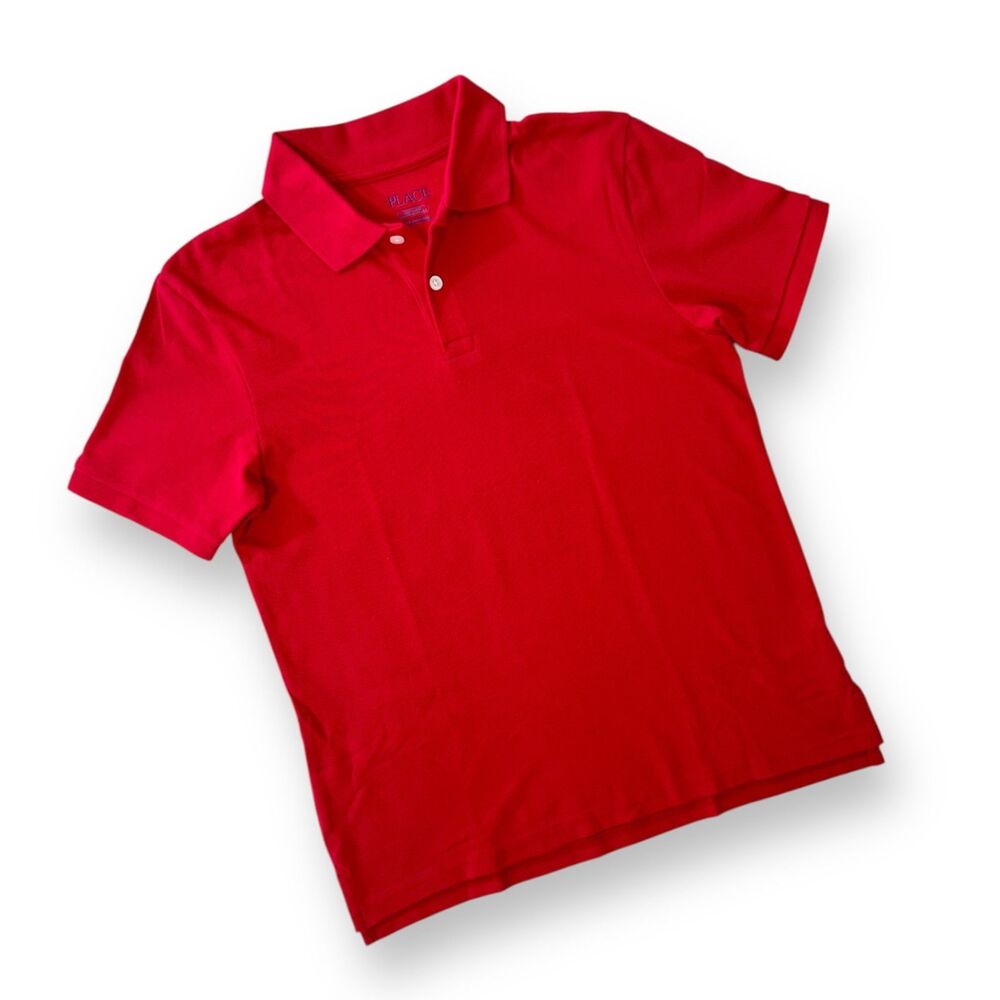THE CHILDREN'S PLACE Red Polo Cotton Sz Lg 10/12 Boy Girl‎ Youth